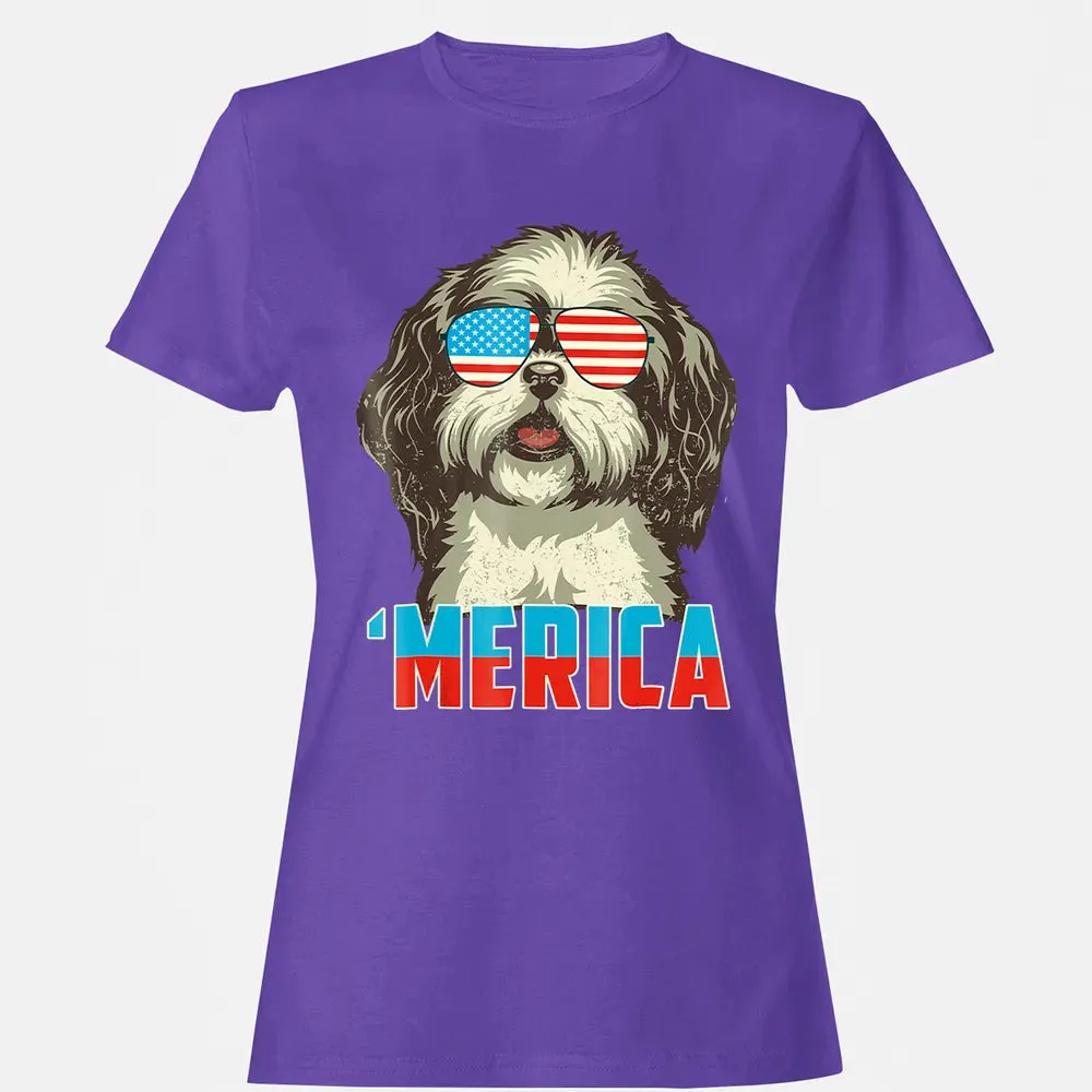 4th of July Patriot Shih Tzu Merica  for Women Men Women's T-shirt - 12