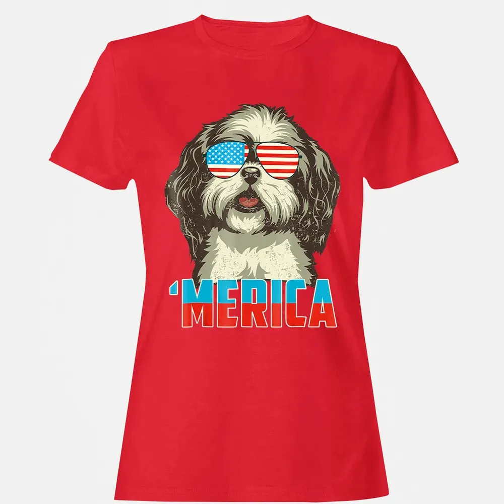 4th of July Patriot Shih Tzu Merica  for Women Men Women's T-shirt - 13