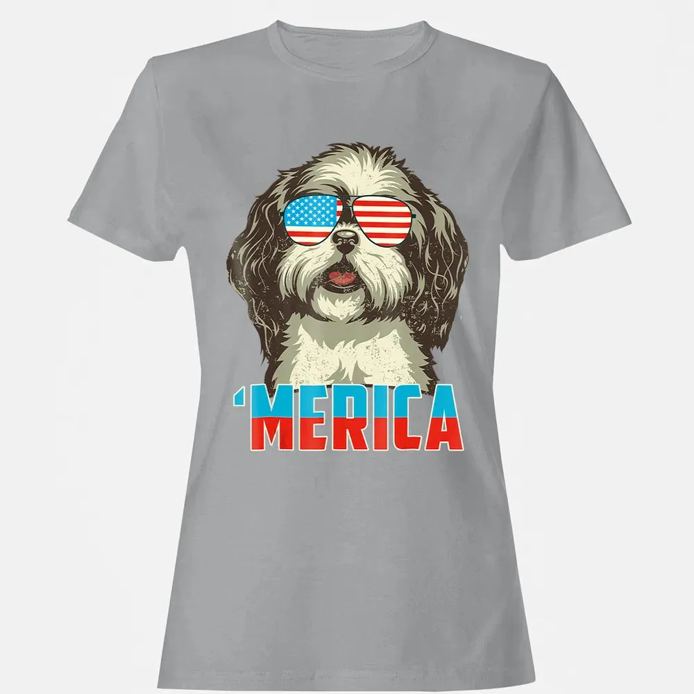4th of July Patriot Shih Tzu Merica  for Women Men Women's T-shirt - 15