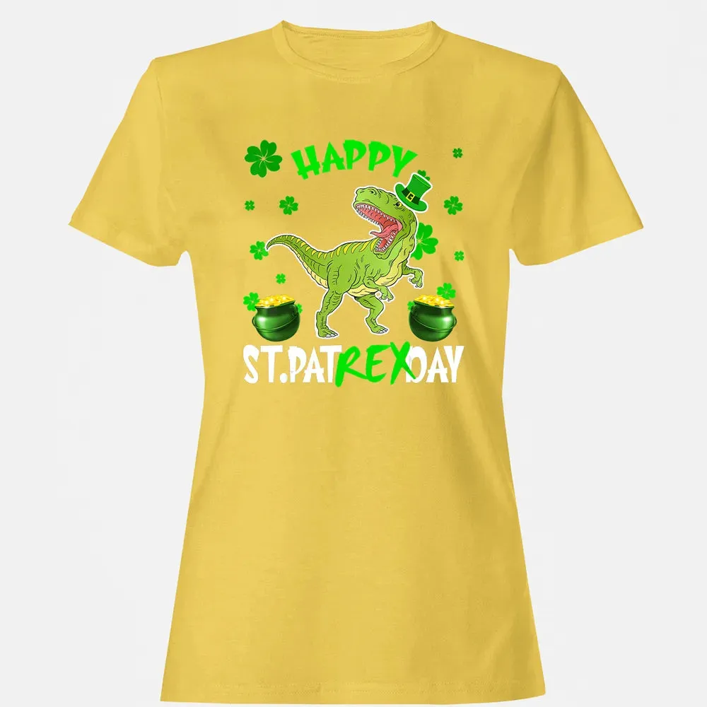 Happy St Patrex Day T Rex Lover St Patrick s Day Irish Gifts Women's T-shirt - 4