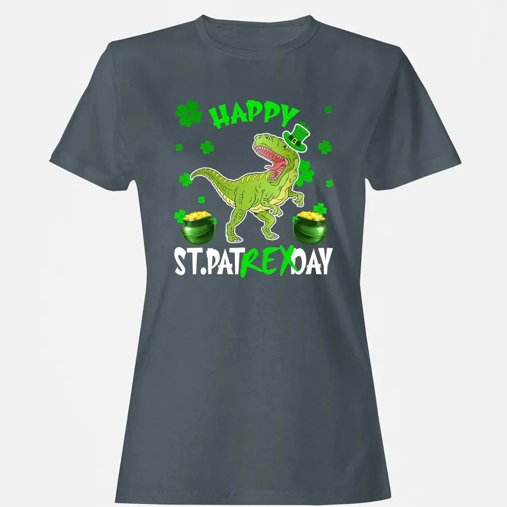 Happy St Patrex Day T Rex Lover St Patrick s Day Irish Gifts Women's T-shirt - 3