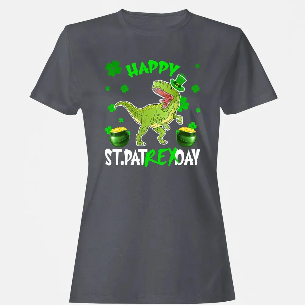 Happy St Patrex Day T Rex Lover St Patrick s Day Irish Gifts Women's T-shirt - 5