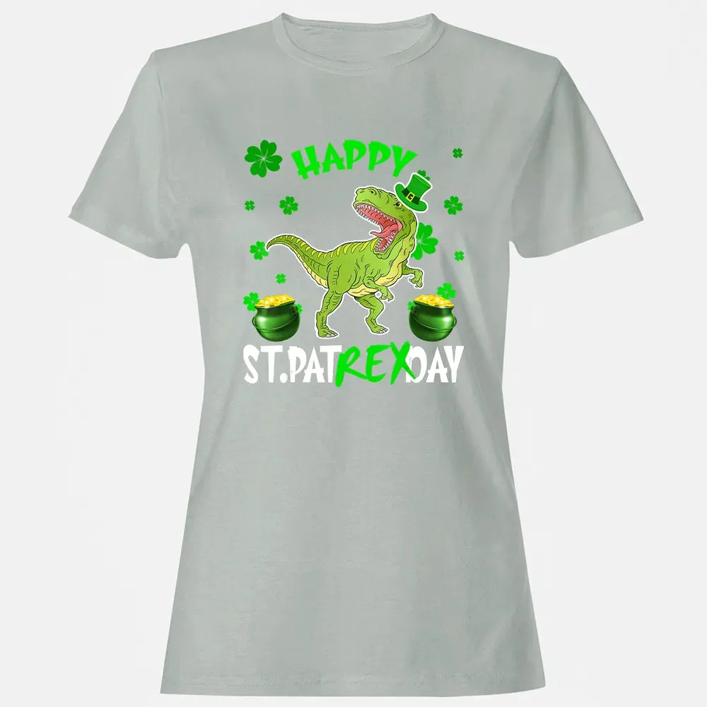 Happy St Patrex Day T Rex Lover St Patrick s Day Irish Gifts Women's T-shirt - 2