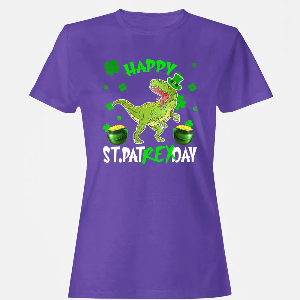 Happy St Patrex Day T Rex Lover St Patrick s Day Irish Gifts Women's T-shirt - 12