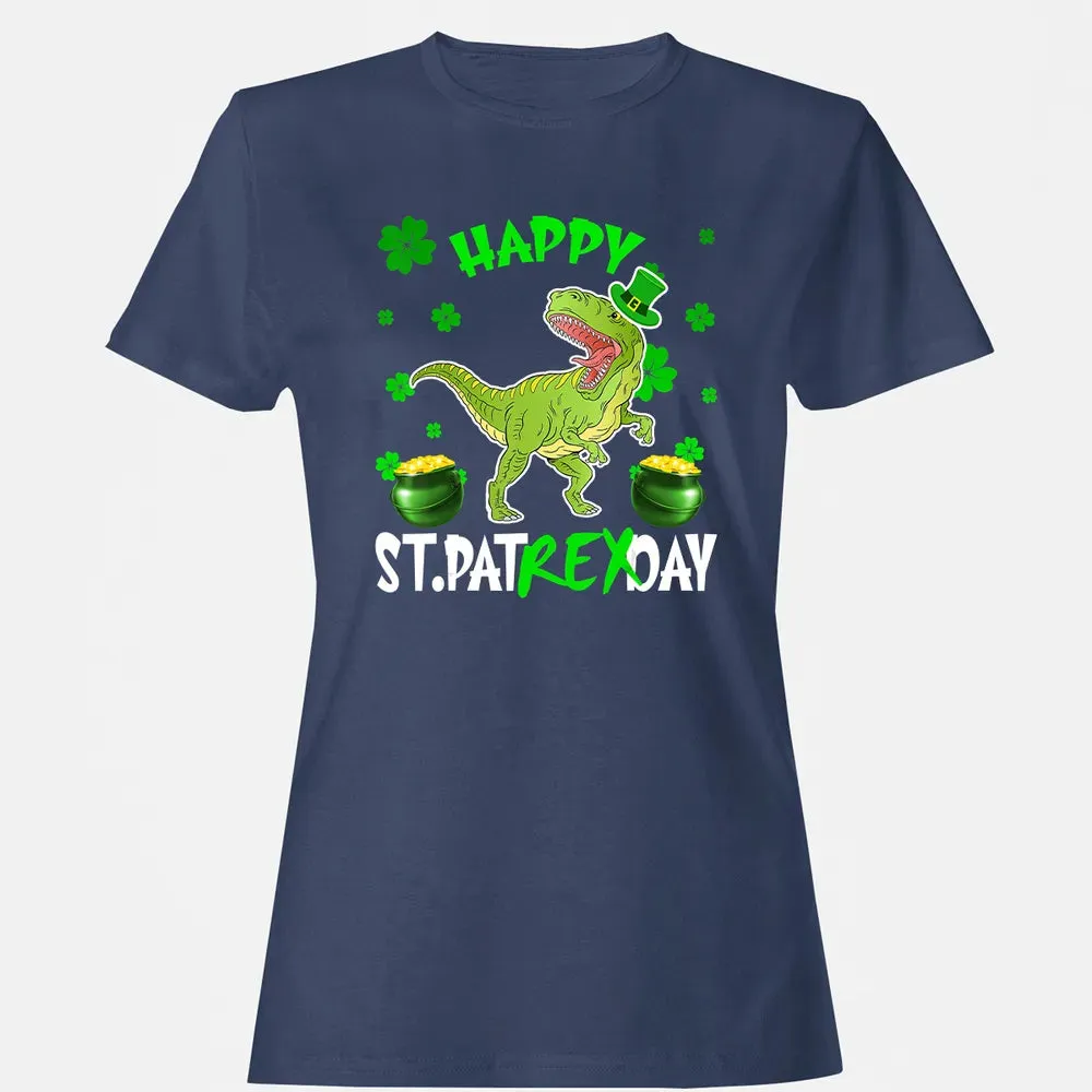 Happy St Patrex Day T Rex Lover St Patrick s Day Irish Gifts Women's T-shirt - 10