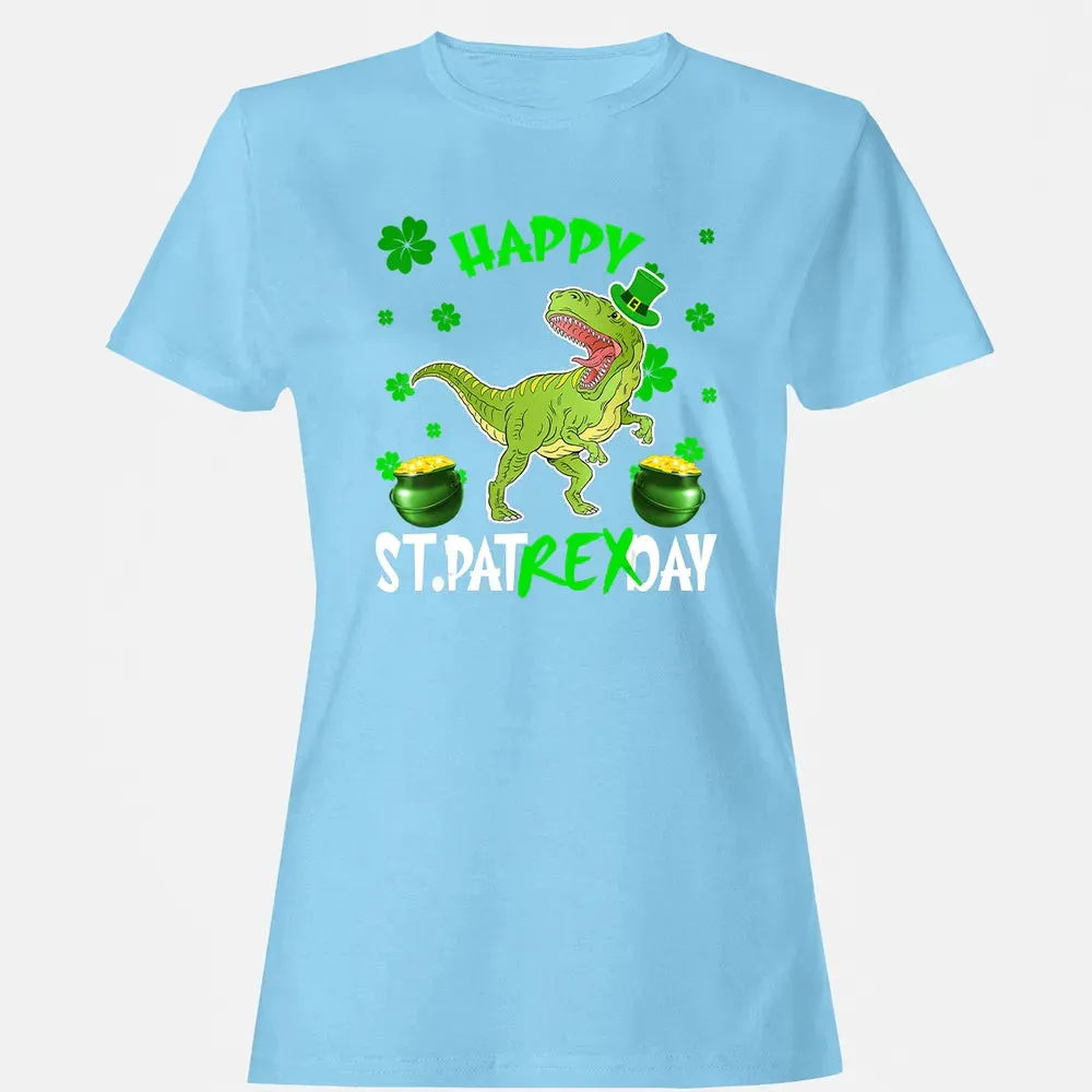 Happy St Patrex Day T Rex Lover St Patrick s Day Irish Gifts Women's T-shirt - 8