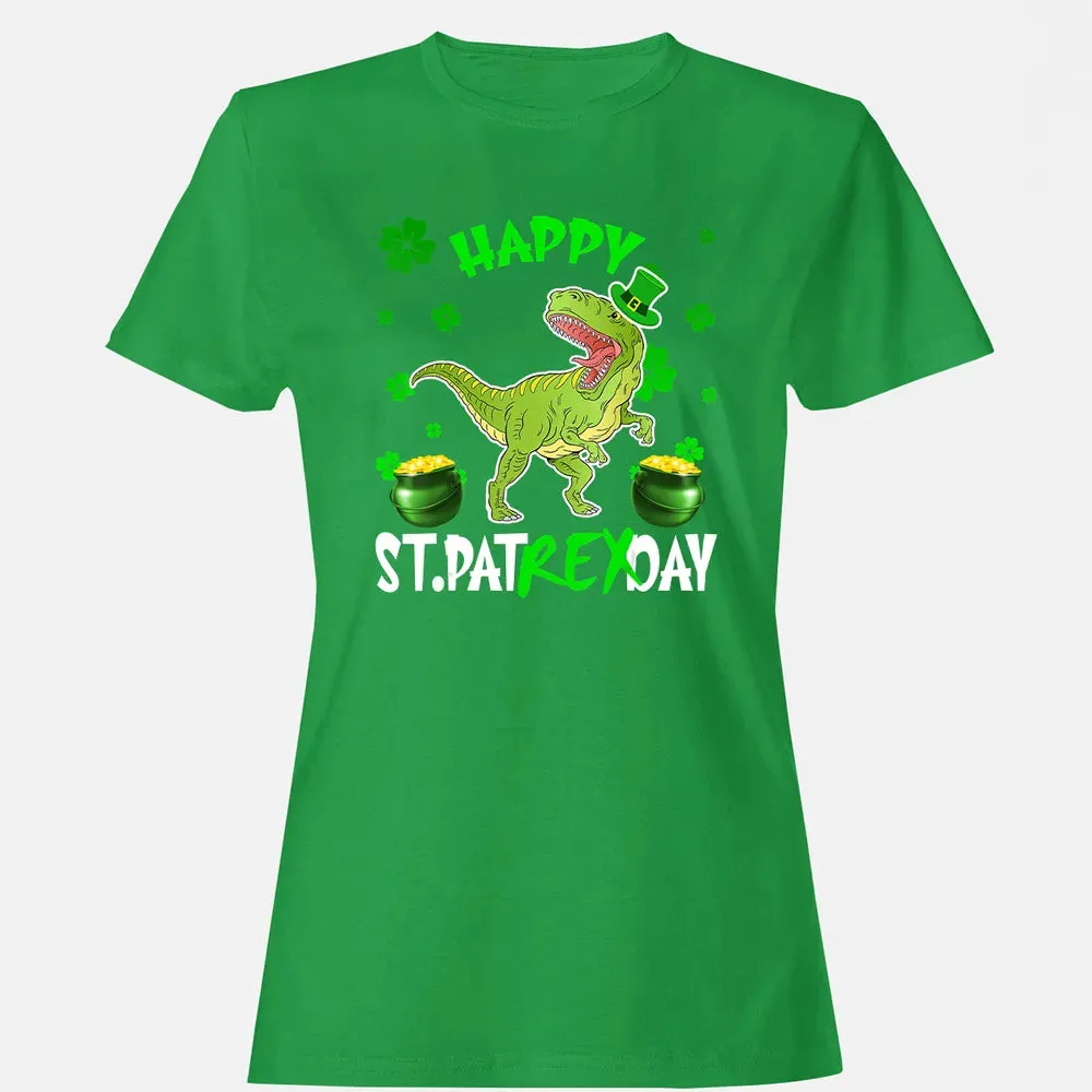 Happy St Patrex Day T Rex Lover St Patrick s Day Irish Gifts Women's T-shirt - 7