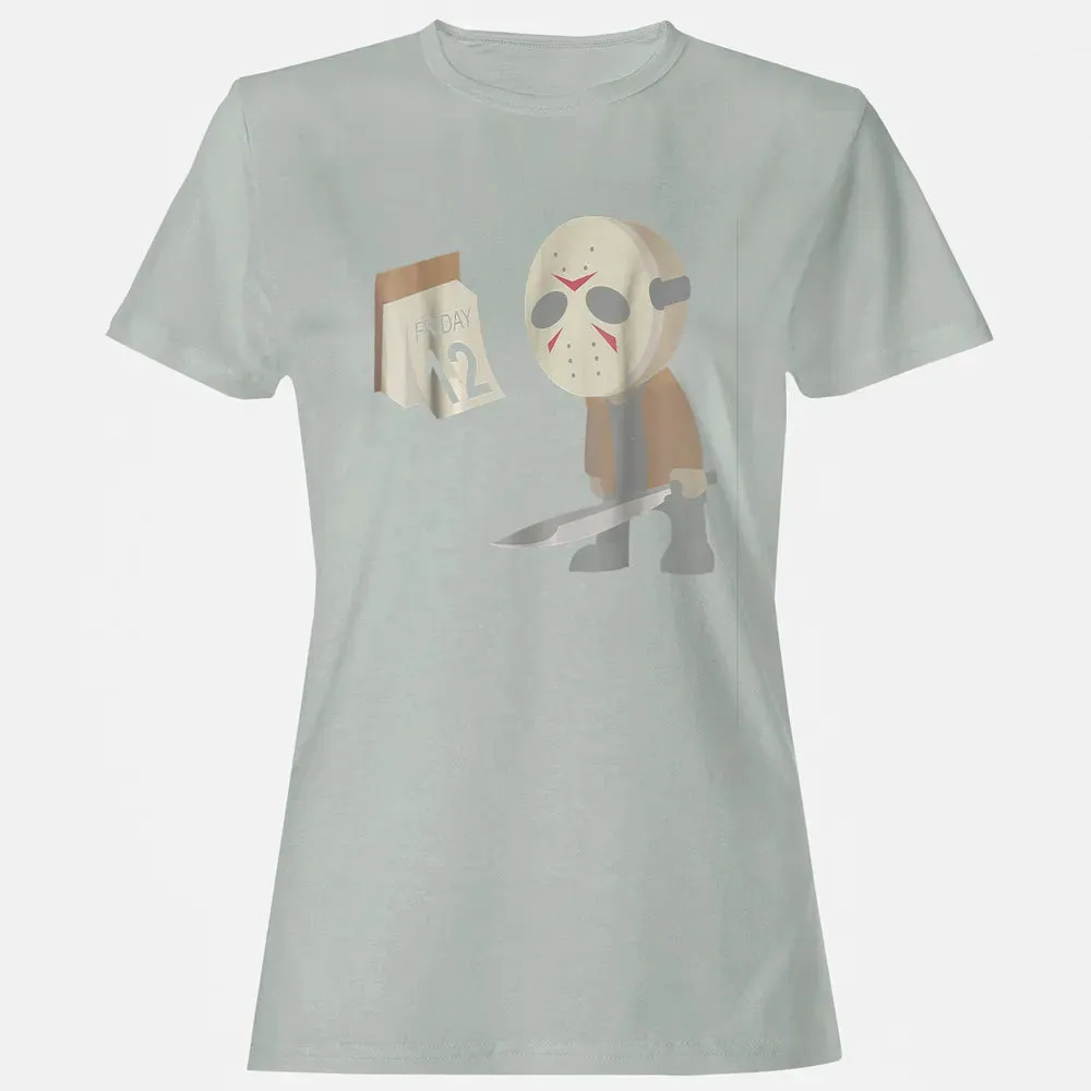 Friday 12th Funny Halloween Horror Graphic Women's T-shirt - 2
