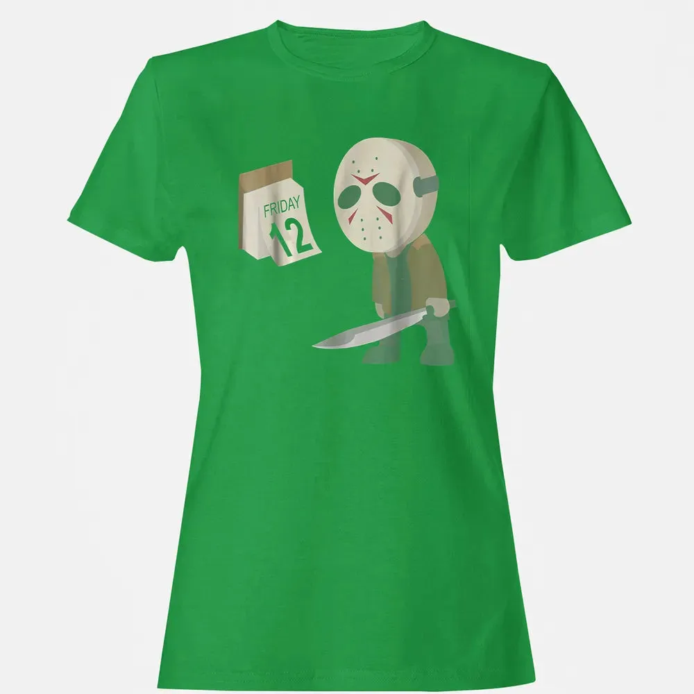 Friday 12th Funny Halloween Horror Graphic Women's T-shirt - 7