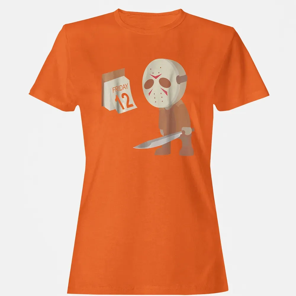 Friday 12th Funny Halloween Horror Graphic Women's T-shirt - 11