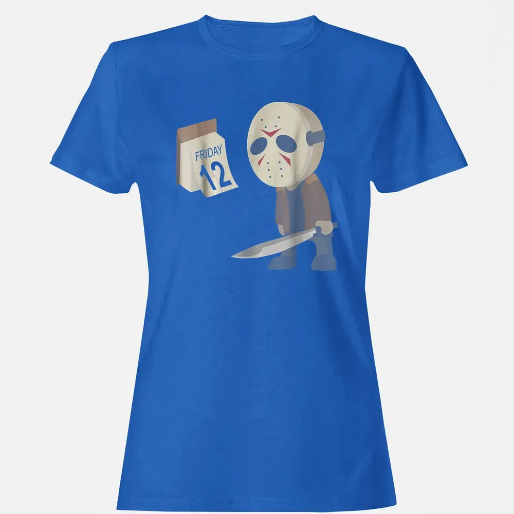 Friday 12th Funny Halloween Horror Graphic Women's T-shirt - 14