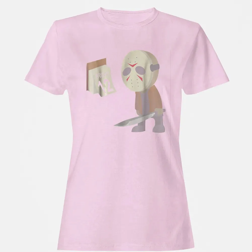 Friday 12th Funny Halloween Horror Graphic Women's T-shirt - 9