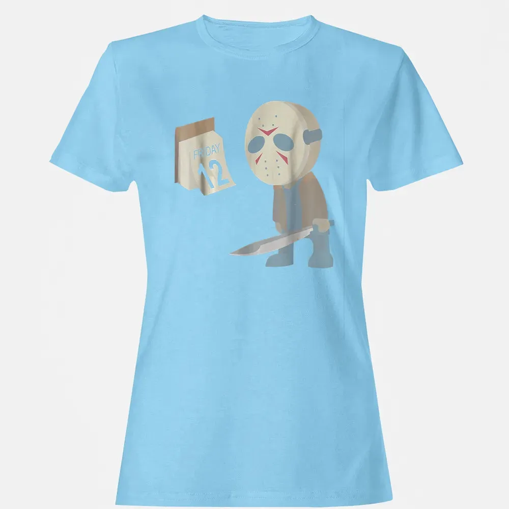 Friday 12th Funny Halloween Horror Graphic Women's T-shirt - 8
