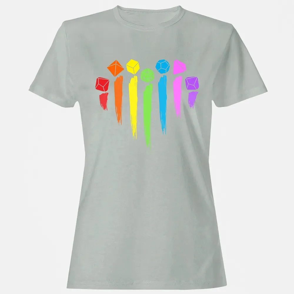 Dice Rainbow Heart Shape Women's T-shirt - 2