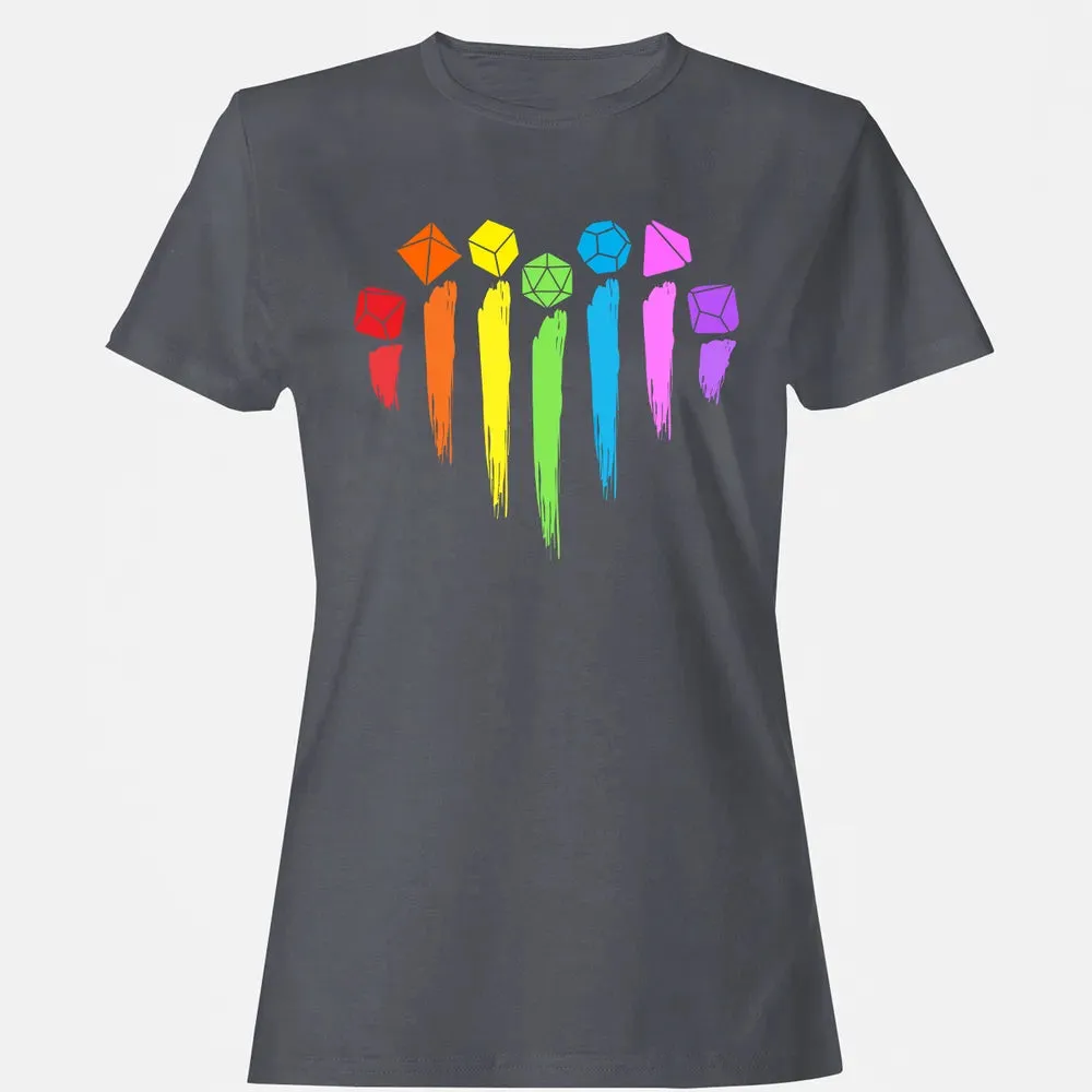 Dice Rainbow Heart Shape Women's T-shirt - 5