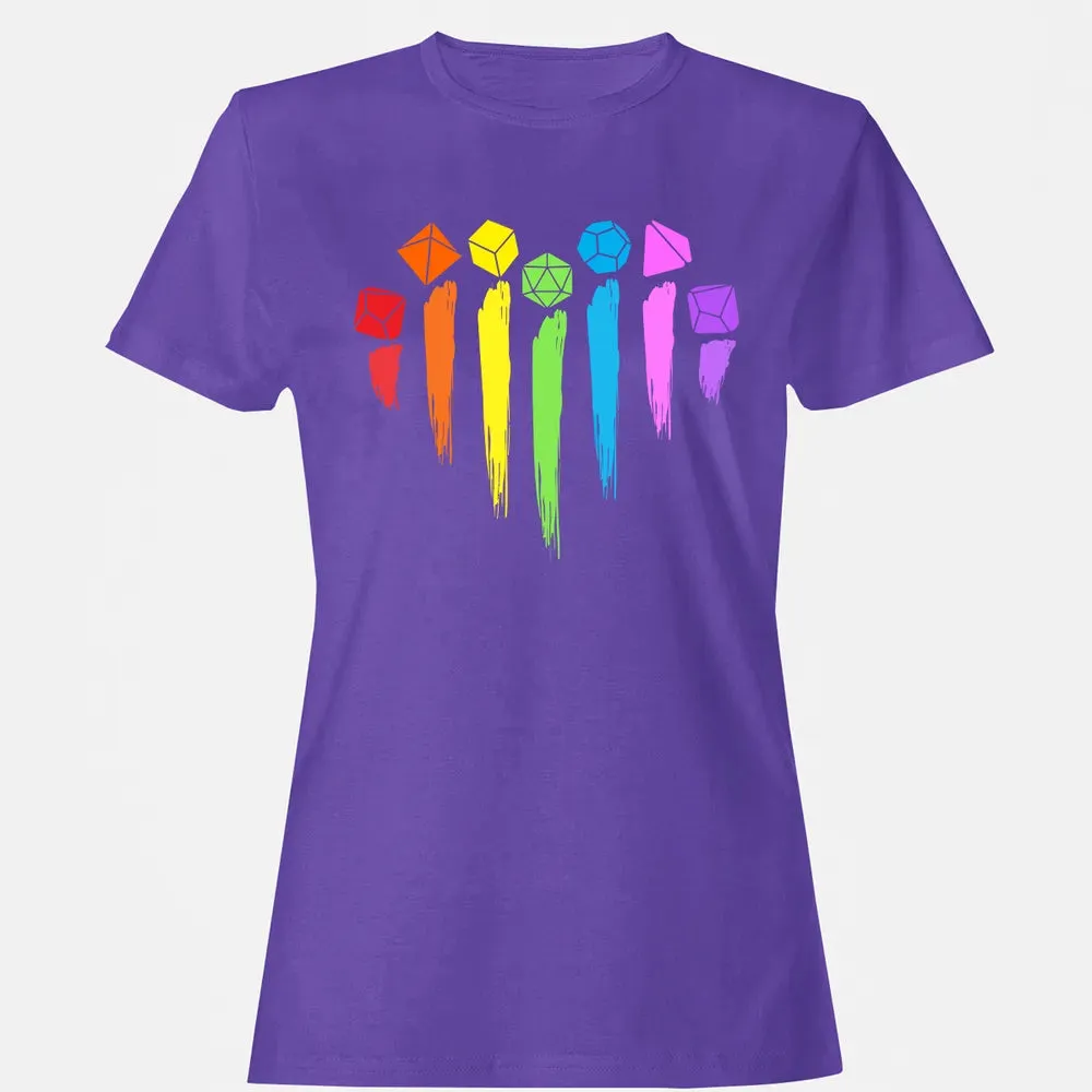 Dice Rainbow Heart Shape Women's T-shirt - 12