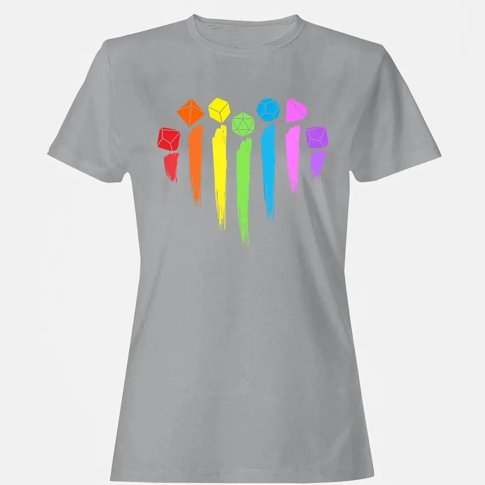 Dice Rainbow Heart Shape Women's T-shirt - 15