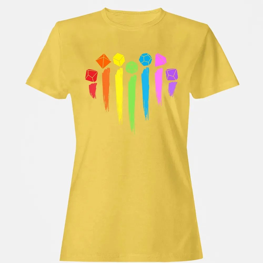Dice Rainbow Heart Shape Women's T-shirt - 4