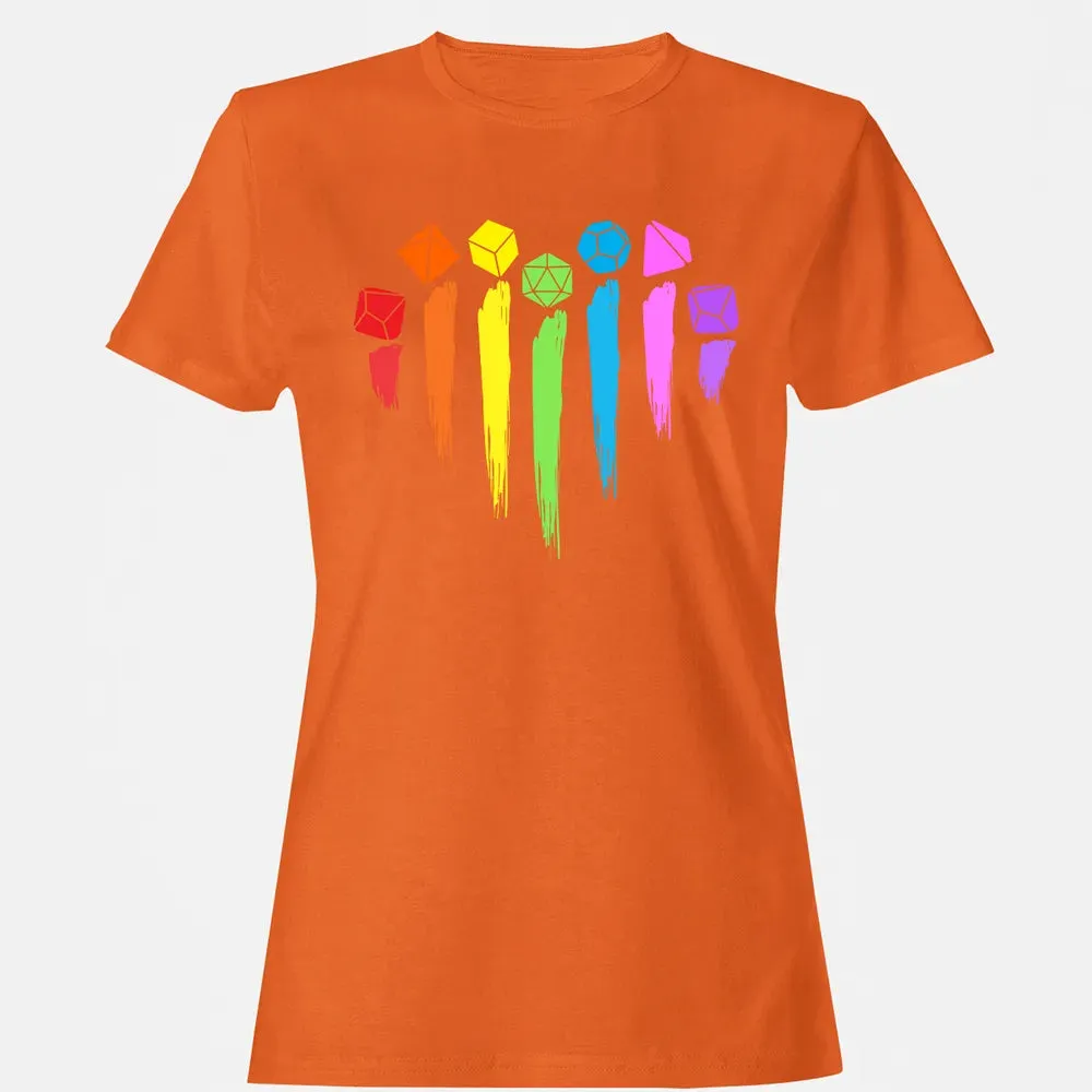 Dice Rainbow Heart Shape Women's T-shirt - 11