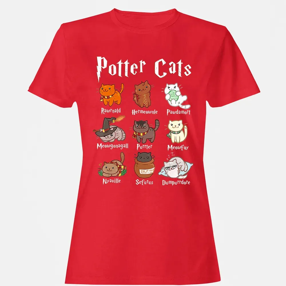 Potter Cats    Funny gift for Cat Lovers Women's T-shirt - 13