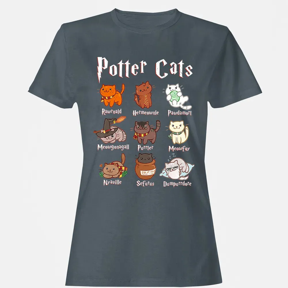 Potter Cats    Funny gift for Cat Lovers Women's T-shirt - 3