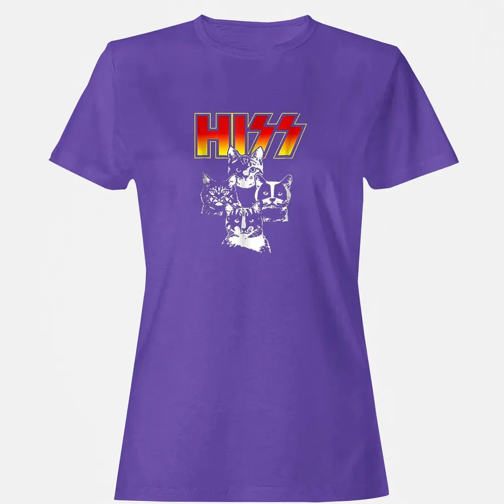 HISS Funny Cute Cat Mom Kitten Cats Lover Rock Gift Women's T-shirt - 12