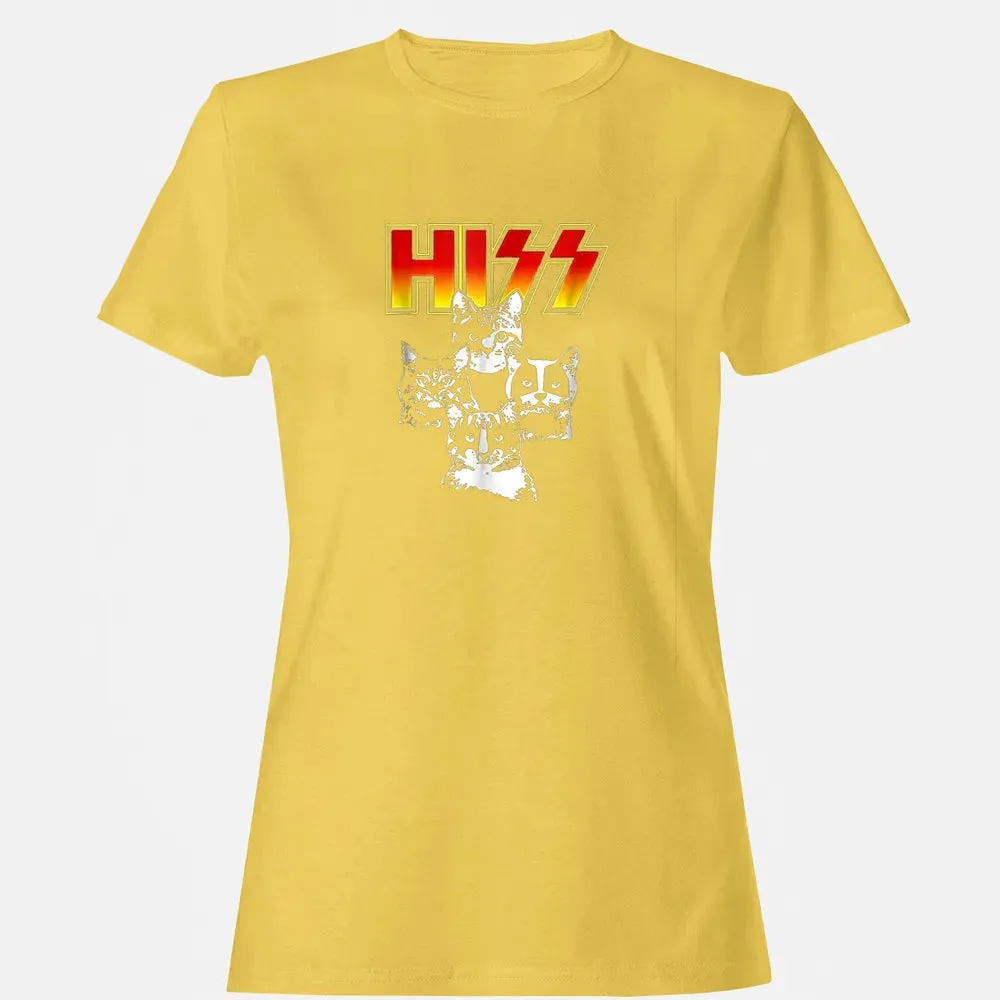 HISS Funny Cute Cat Mom Kitten Cats Lover Rock Gift Women's T-shirt - 4