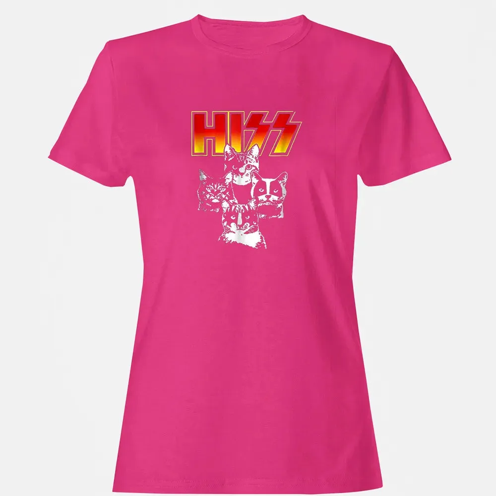 HISS Funny Cute Cat Mom Kitten Cats Lover Rock Gift Women's T-shirt - 6