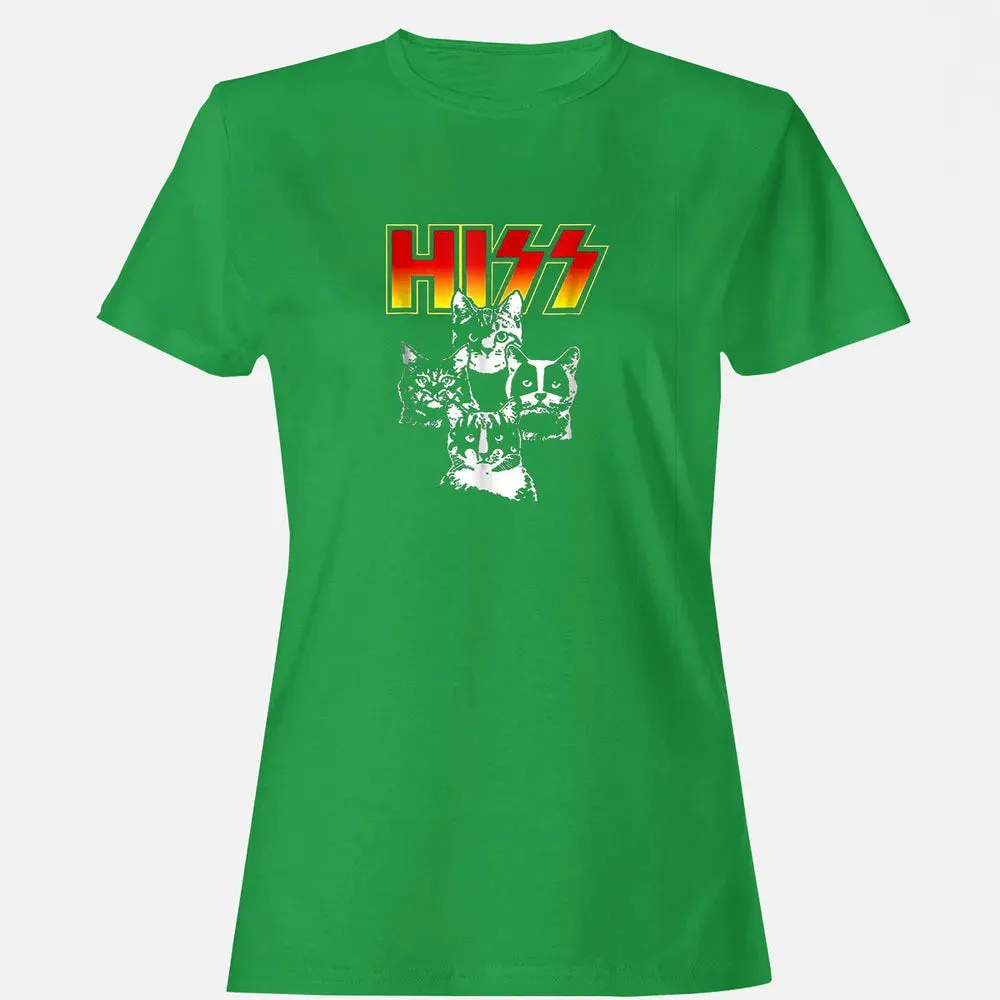 HISS Funny Cute Cat Mom Kitten Cats Lover Rock Gift Women's T-shirt - 7