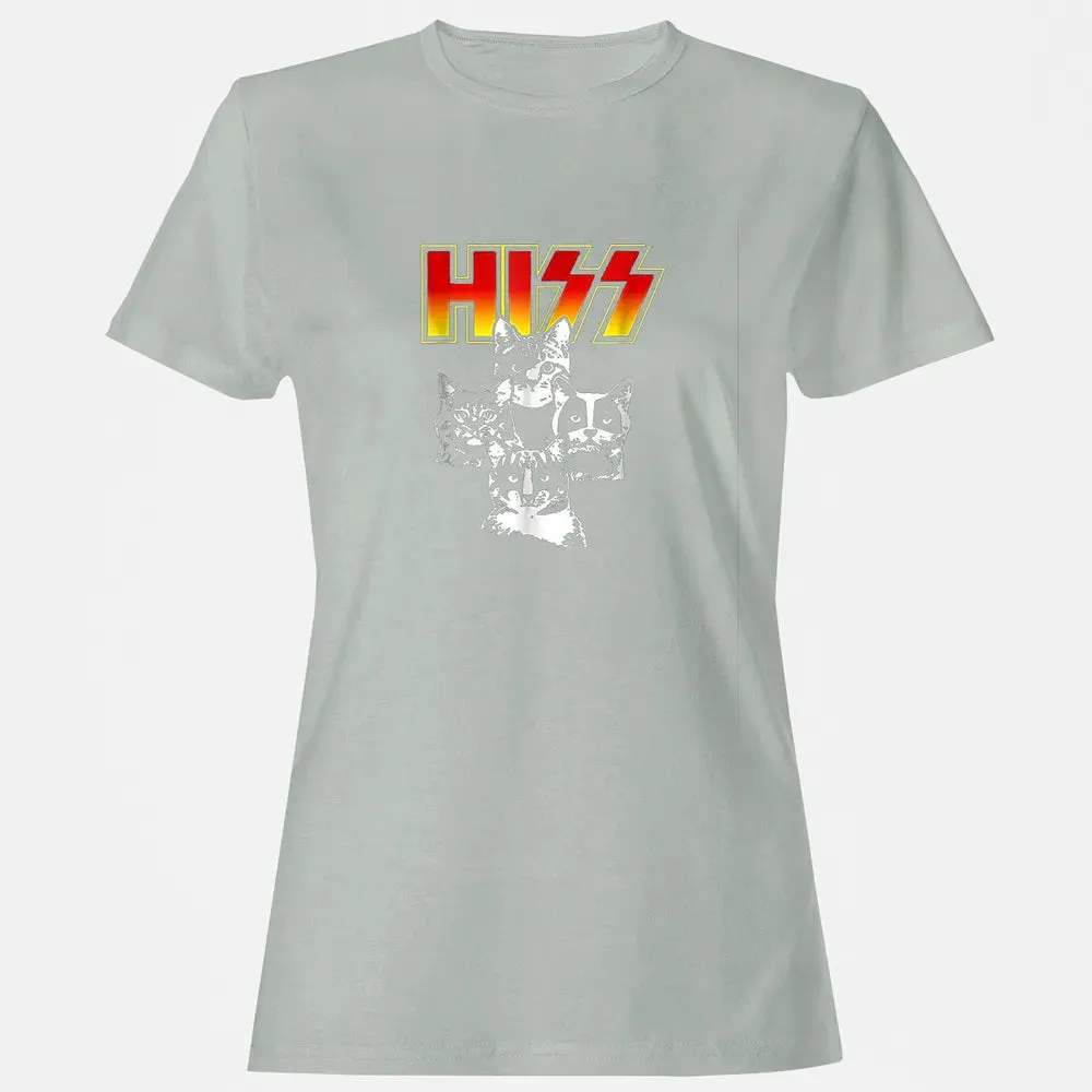 HISS Funny Cute Cat Mom Kitten Cats Lover Rock Gift Women's T-shirt - 2