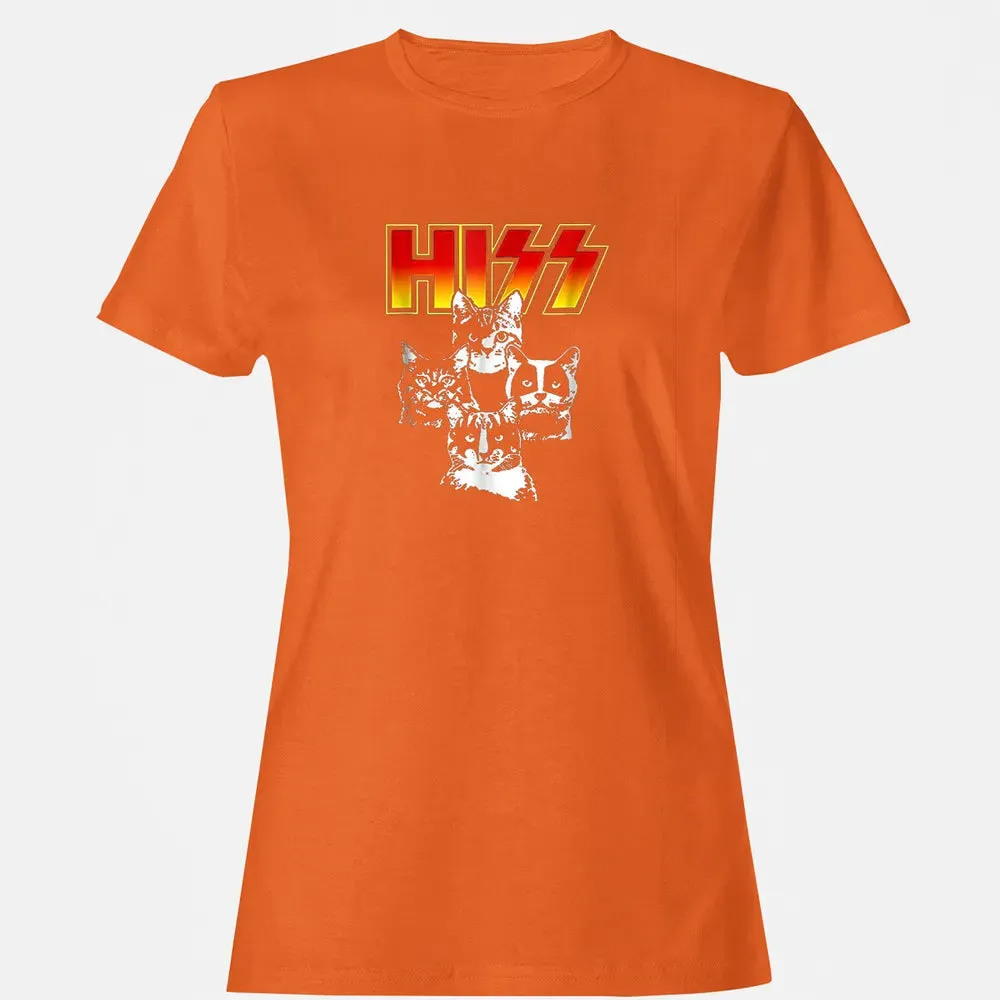 HISS Funny Cute Cat Mom Kitten Cats Lover Rock Gift Women's T-shirt - 11