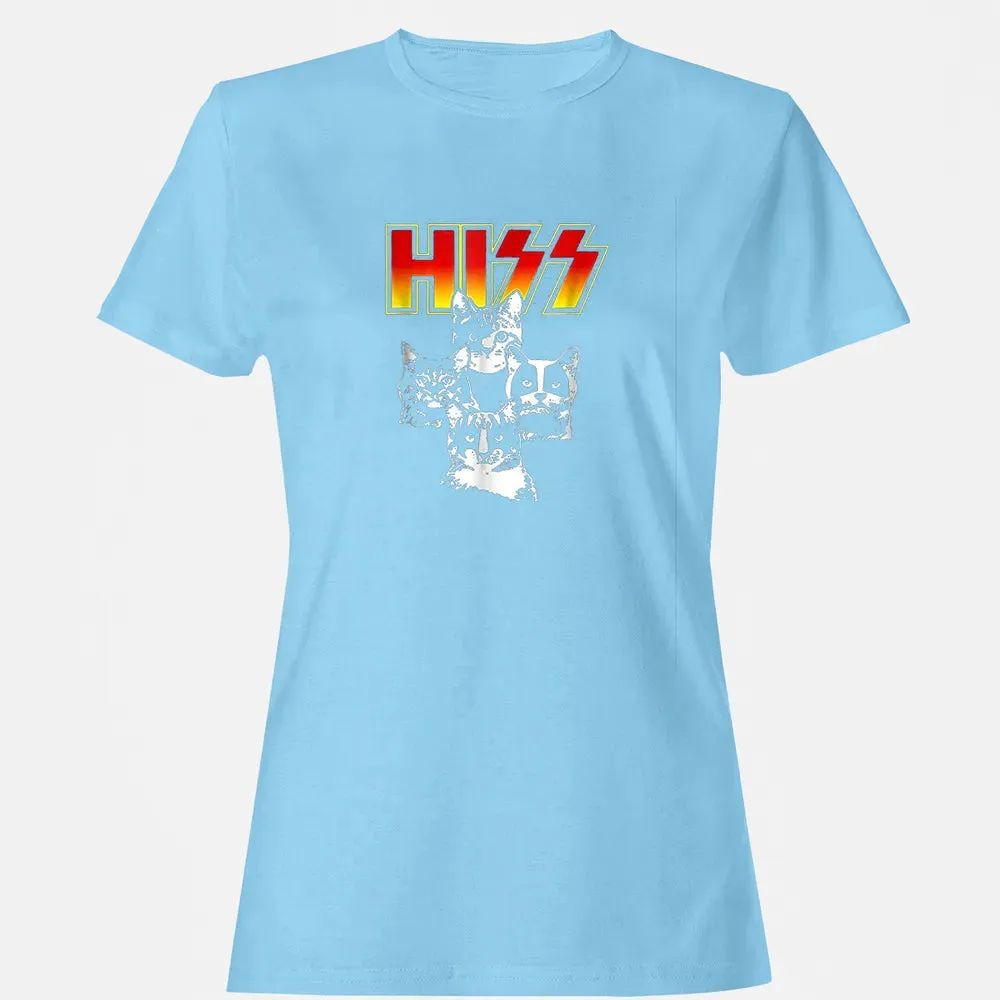 HISS Funny Cute Cat Mom Kitten Cats Lover Rock Gift Women's T-shirt - 8
