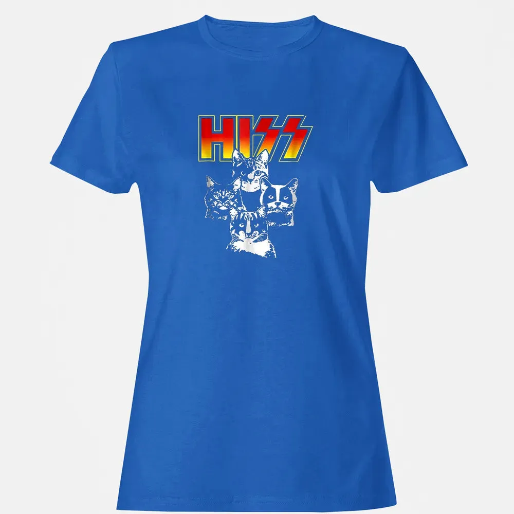 HISS Funny Cute Cat Mom Kitten Cats Lover Rock Gift Women's T-shirt - 14