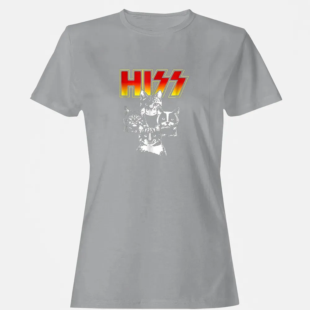 HISS Funny Cute Cat Mom Kitten Cats Lover Rock Gift Women's T-shirt - 15