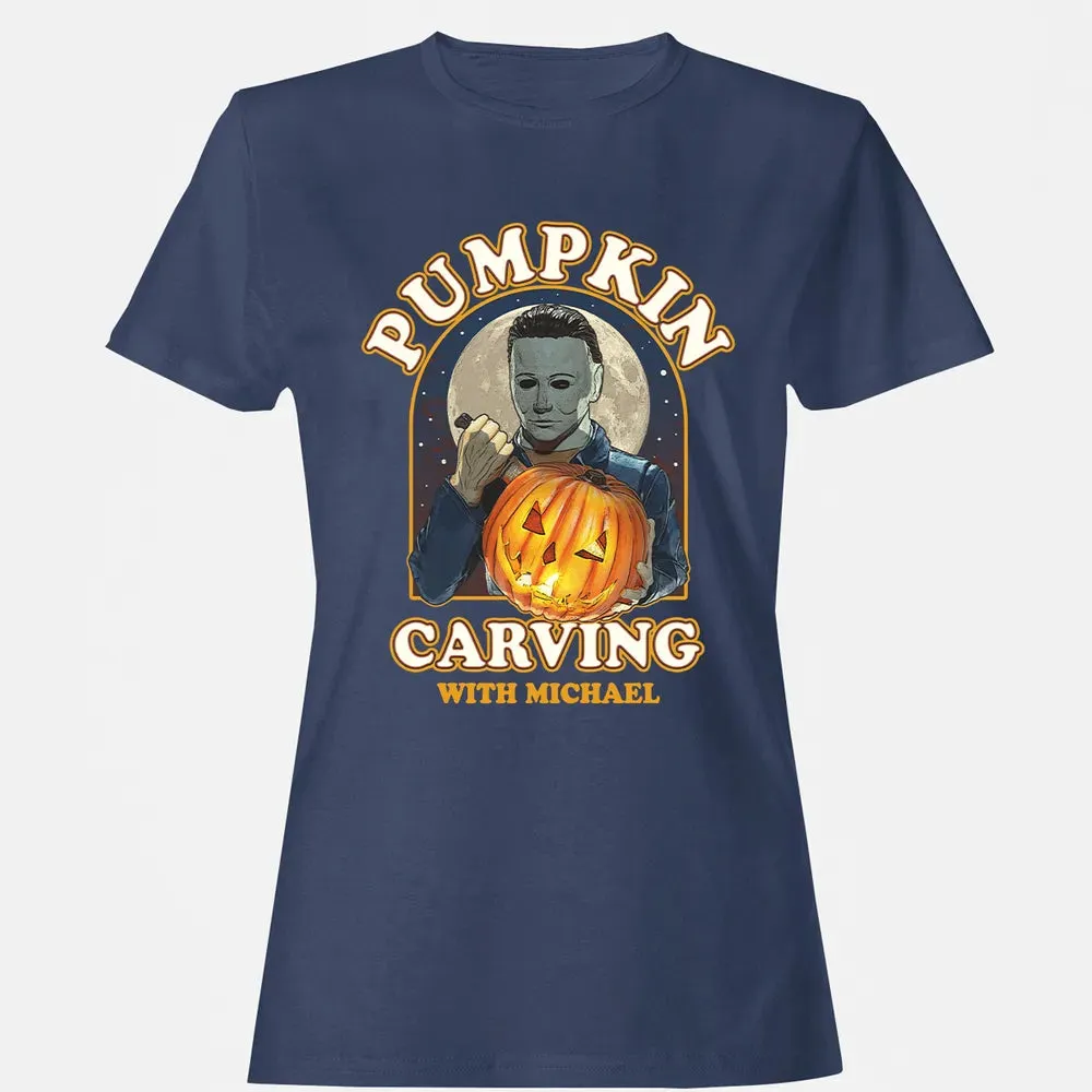 Pumpkin Carving With Michael Women's T-shirt - 10