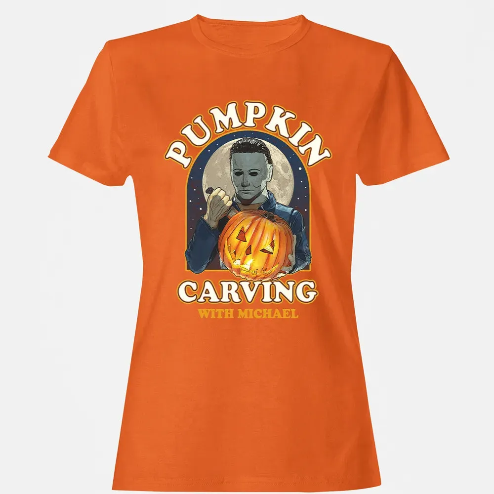 Pumpkin Carving With Michael Women's T-shirt - 11