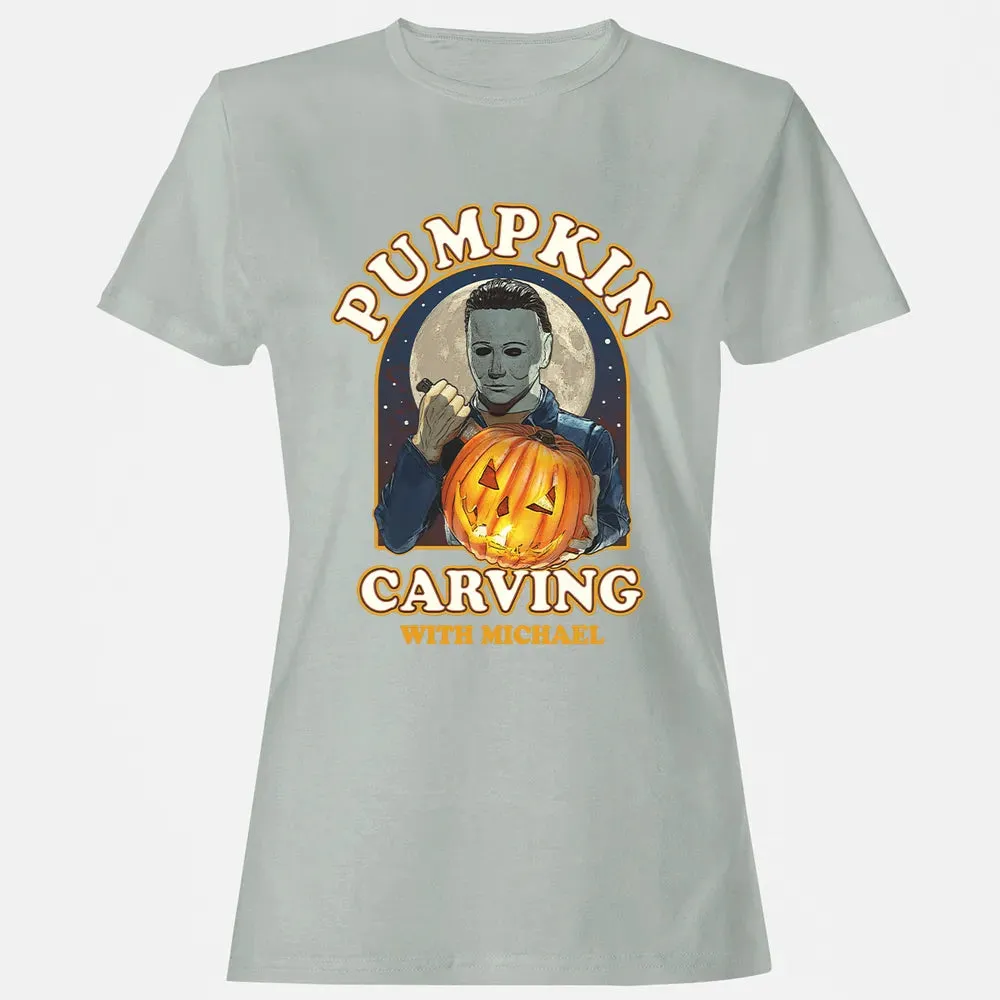 Pumpkin Carving With Michael Women's T-shirt - 2