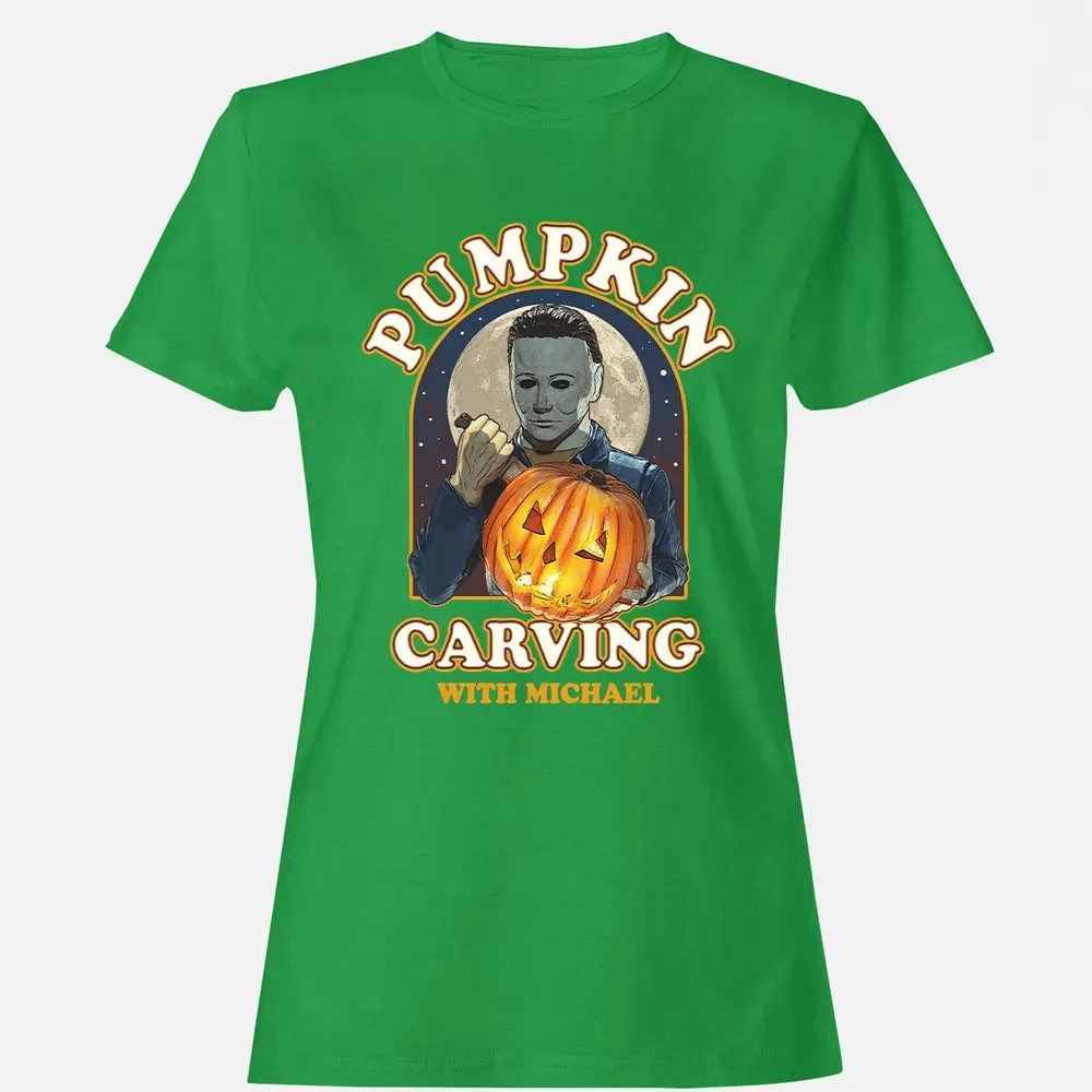Pumpkin Carving With Michael Women's T-shirt - 7