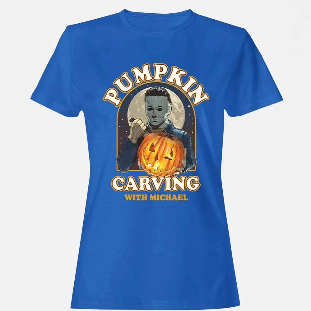 Pumpkin Carving With Michael Women's T-shirt - 14