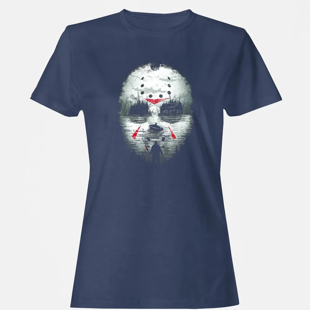 Jason Halloween Mask Horror  Graphic 13th Friday Funny Gift Women's T-shirt - 10