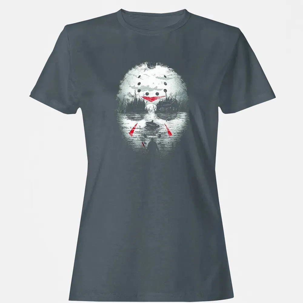 Jason Halloween Mask Horror  Graphic 13th Friday Funny Gift Women's T-shirt - 3