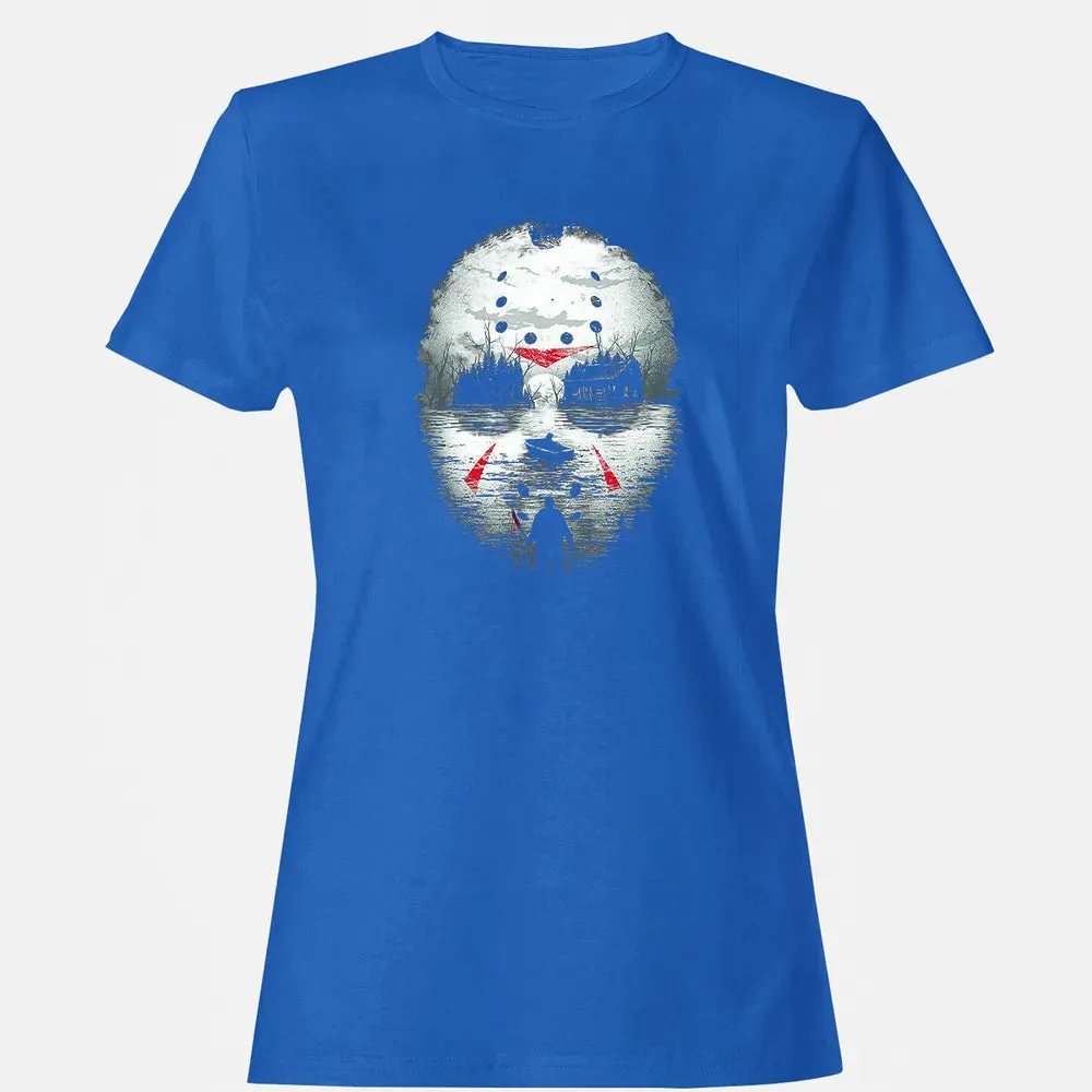 Jason Halloween Mask Horror  Graphic 13th Friday Funny Gift Women's T-shirt - 14