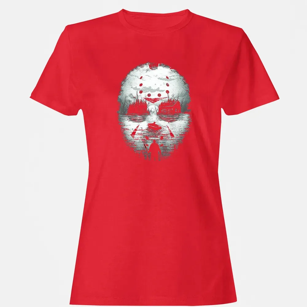 Jason Halloween Mask Horror  Graphic 13th Friday Funny Gift Women's T-shirt - 13