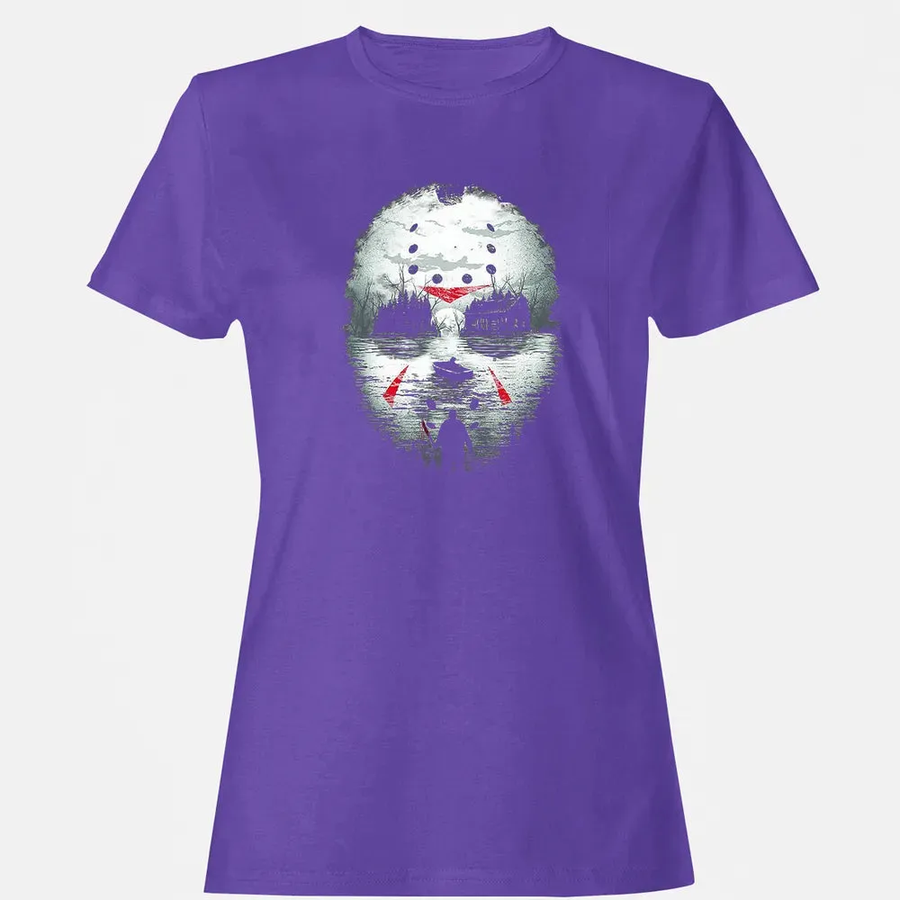 Jason Halloween Mask Horror  Graphic 13th Friday Funny Gift Women's T-shirt - 12