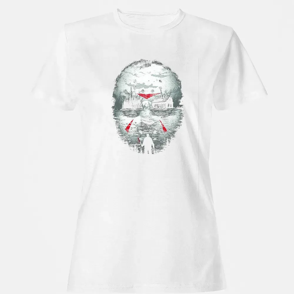 Jason Halloween Mask Horror  Graphic 13th Friday Funny Gift Women's T-shirt - 16