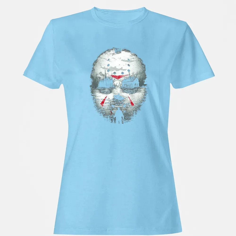 Jason Halloween Mask Horror  Graphic 13th Friday Funny Gift Women's T-shirt - 8