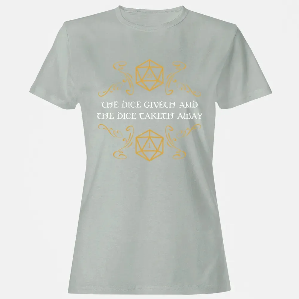 The Dice Giveth and Taketh Away Natural 20 and Critical Fail Women's T-shirt - 2