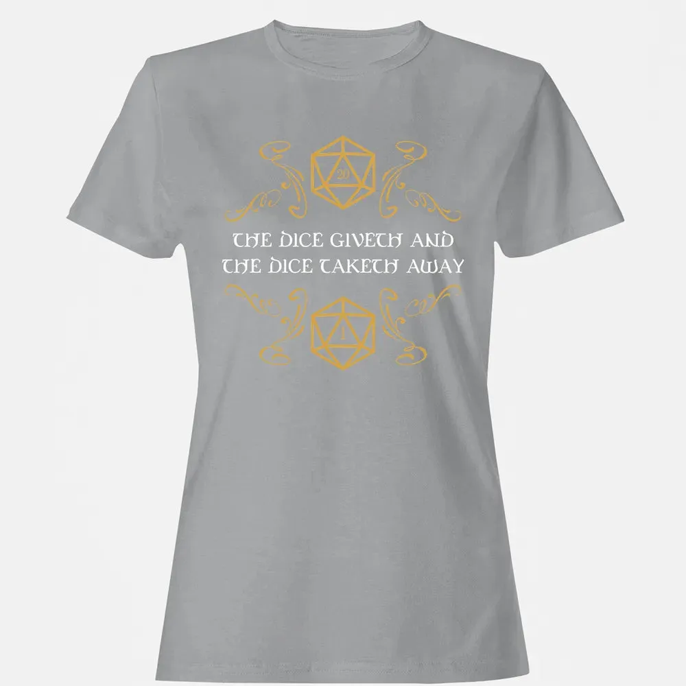 The Dice Giveth and Taketh Away Natural 20 and Critical Fail Women's T-shirt - 15