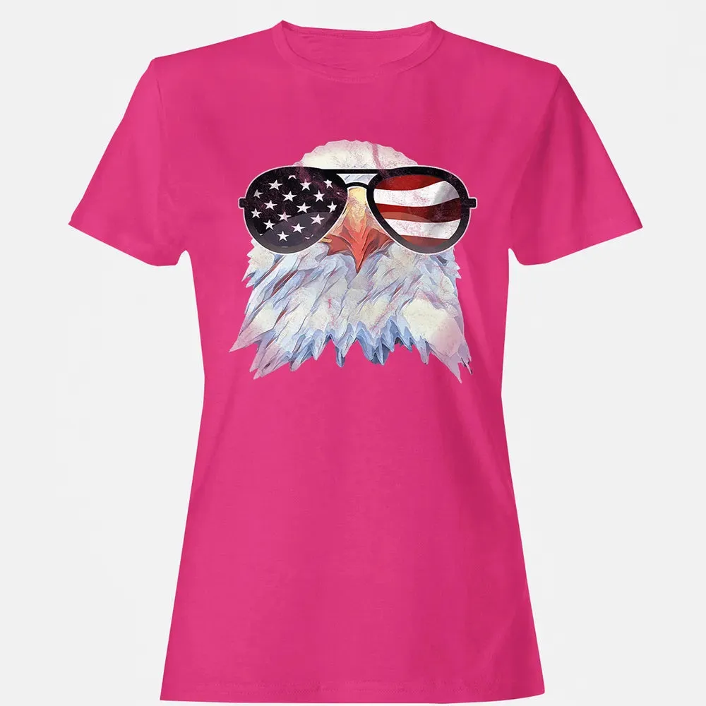 Adler mit USA Flagge Sonnenbrille  Amerika 4th of July Women's T-shirt - 6