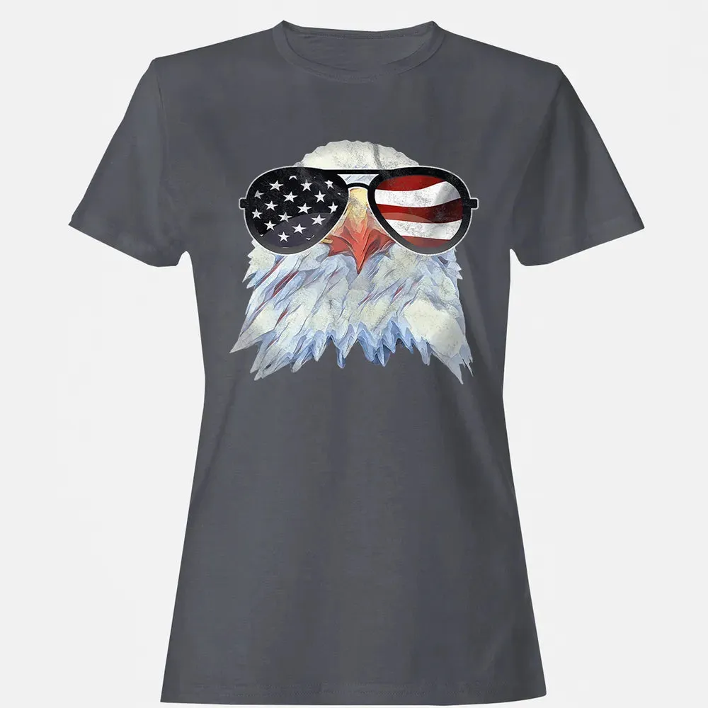 Adler mit USA Flagge Sonnenbrille  Amerika 4th of July Women's T-shirt - 5